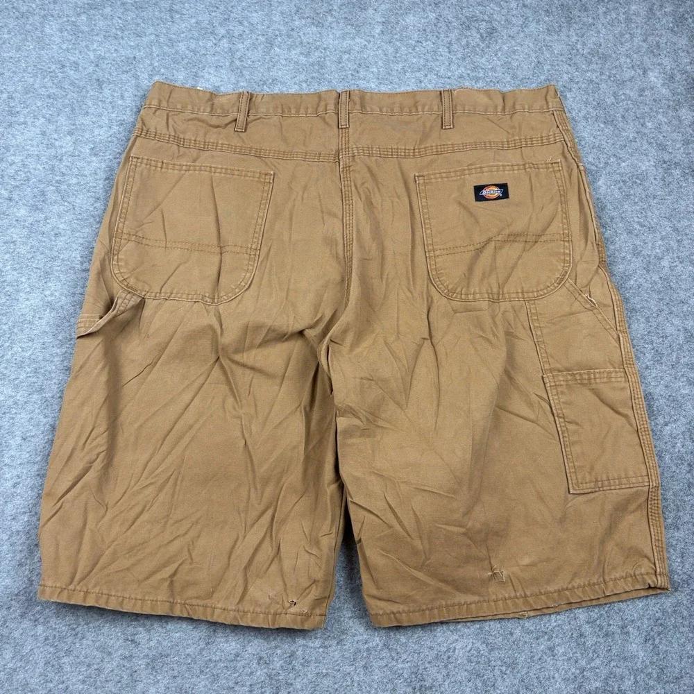 Dickies Canvas Work Shorts Mens 40 Brown Relaxed Fit Utility Rugged Workwear